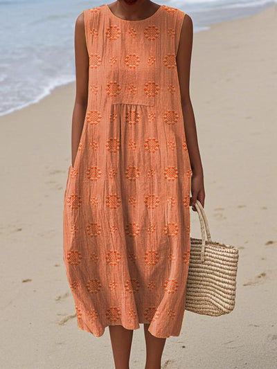 YARAÉ | SLEEVELESS COTTON DRESS WITH POCKETS