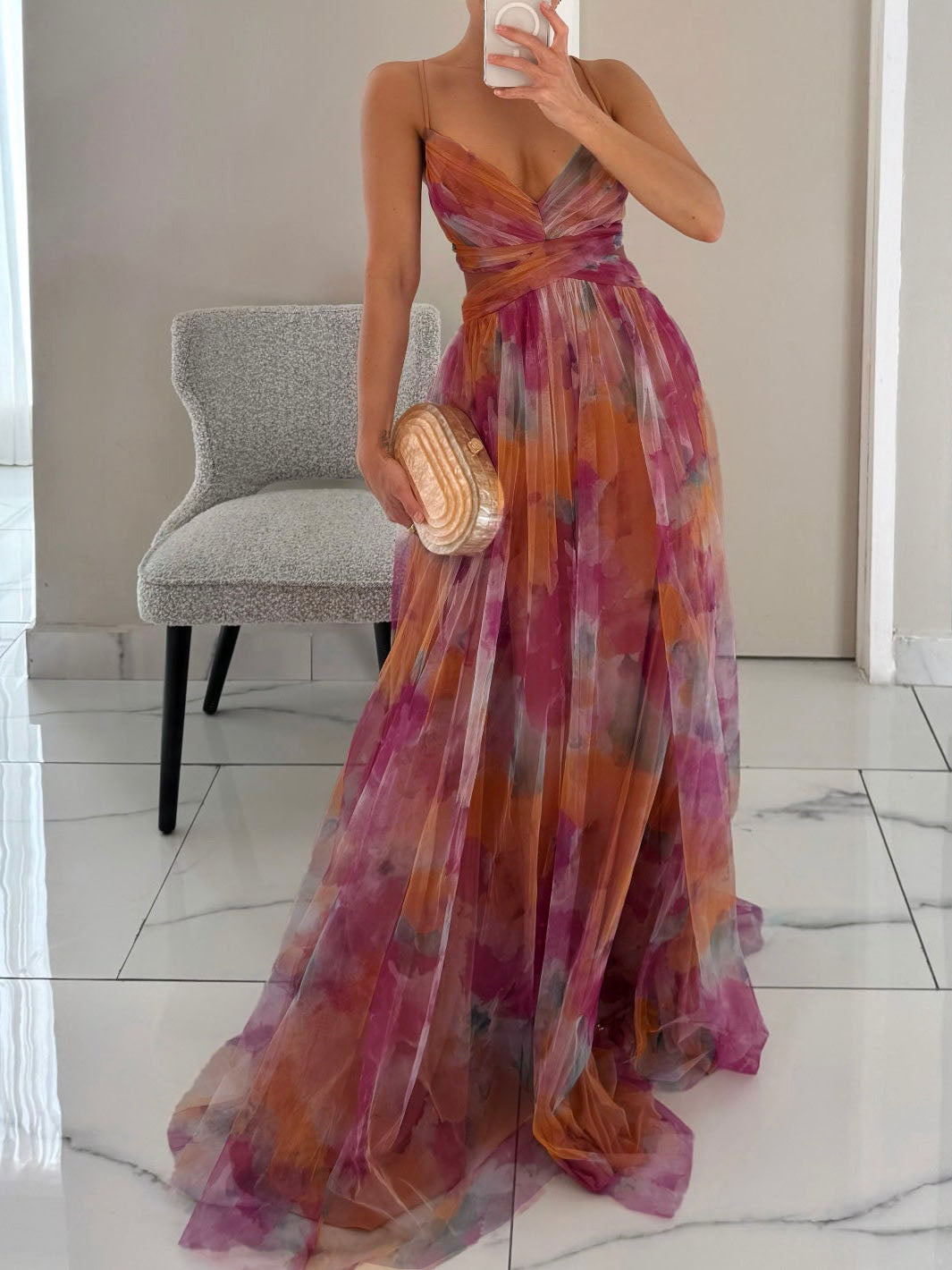 SELENE – ELEGANT PLEATED OCCASION DRESS