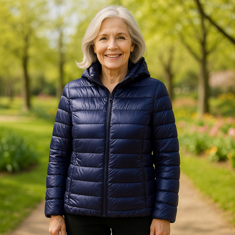 THE SERENA PUFFER JACKET | DARK BLUE