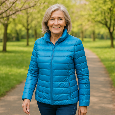 THE SERENA PUFFER JACKET | SKY BLUE