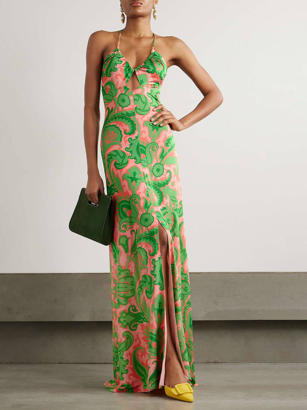 LYRA – MODERN CUTOUT SATIN MIDI DRESS