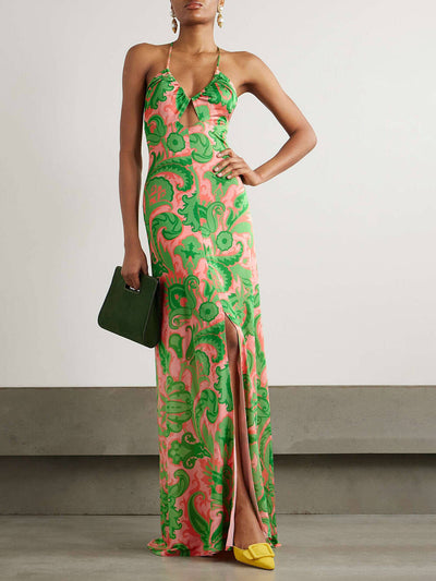 LYRA – MODERN CUTOUT SATIN MIDI DRESS