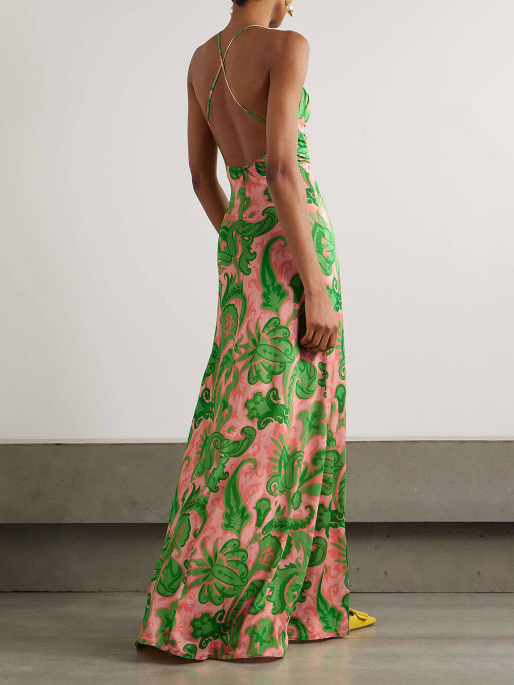 LYRA – MODERN CUTOUT SATIN MIDI DRESS