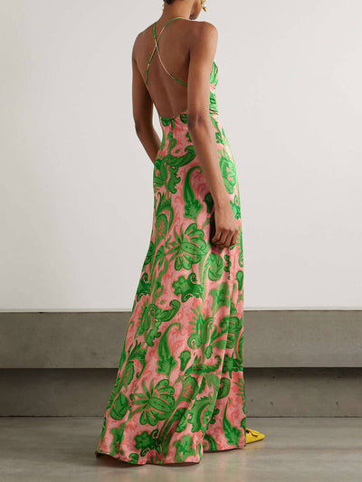 LYRA – MODERN CUTOUT SATIN MIDI DRESS