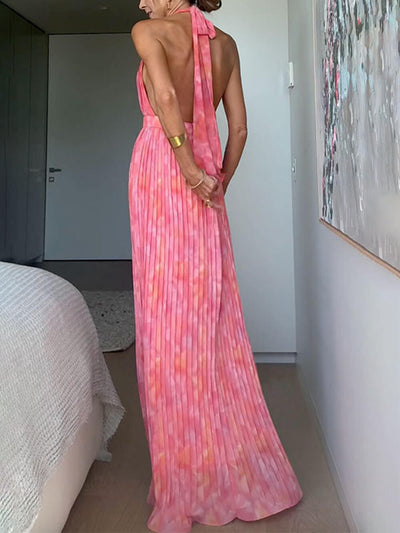 SIENNA – ELEGANT HALTER BACKLESS MAXI DRESS