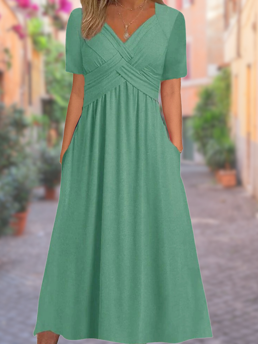 SAVINA | COMFORTABLE V-NECK DRESS