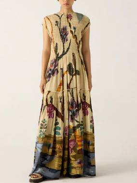 SORAYA – BOHO-INSPIRED PLEATED MIDI DRESS