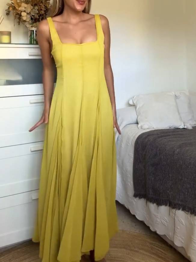 SERENA – TIMELESS SQUARE-NECK A-LINE OCCASION DRESS