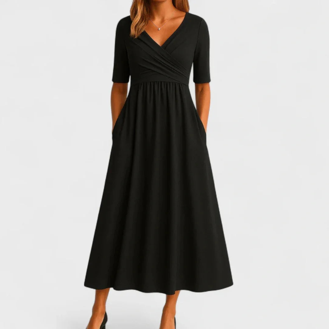 THE MARIBEL | PLEATED DAY DRESS