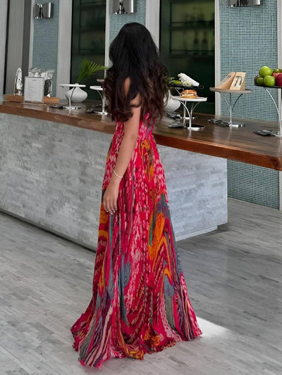 ELARA – GRACEFUL HIGH-WAIST A-LINE MIDI DRESS