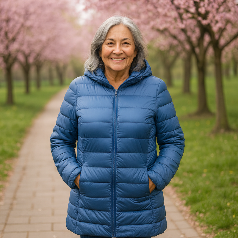 THE LIORA LONG PUFFER COAT | INDIGO
