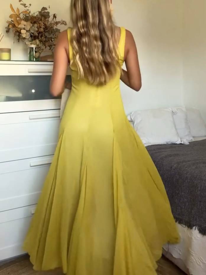 SERENA – TIMELESS SQUARE-NECK A-LINE OCCASION DRESS