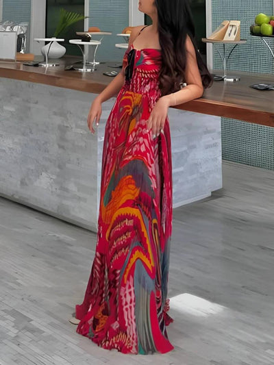 ELARA – GRACEFUL HIGH-WAIST A-LINE MIDI DRESS