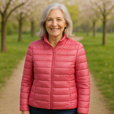 THE SERENA PUFFER JACKET | SALMON