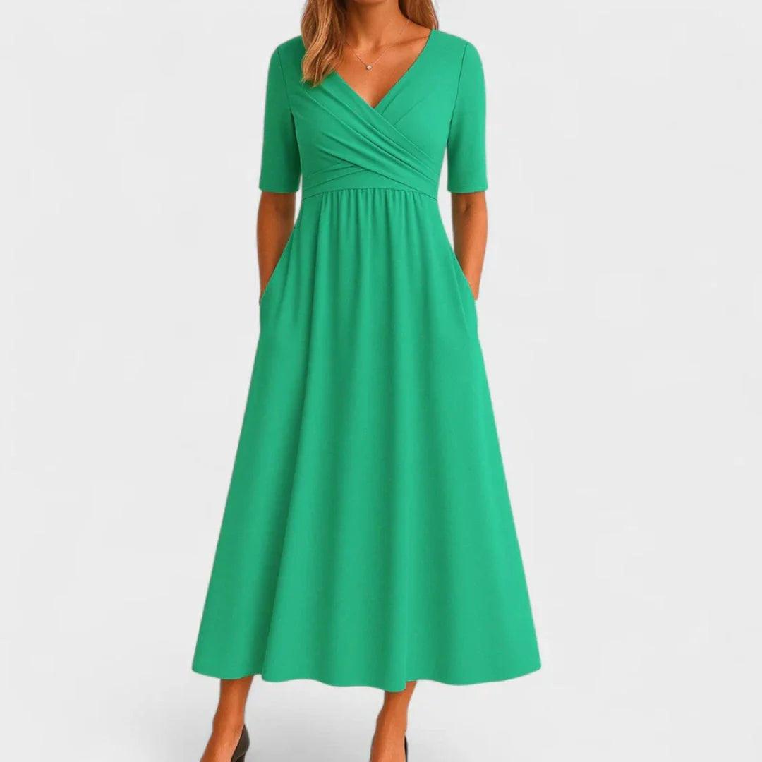 THE MARIBEL | PLEATED DAY DRESS