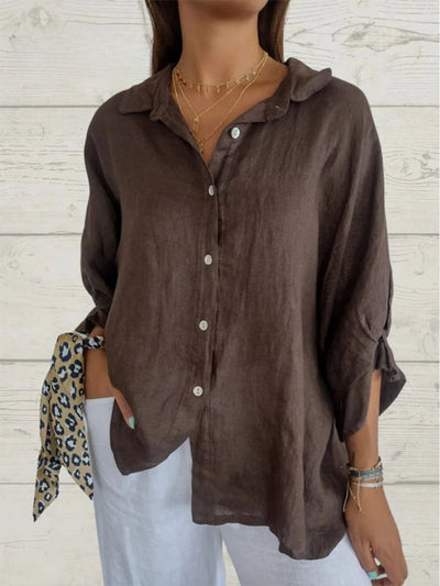 CALLARA – LACE-UP RELAXED SHIRT