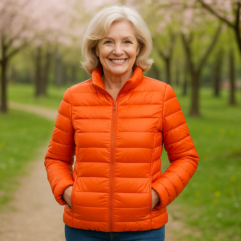 THE SERENA PUFFER JACKET | ORANGE