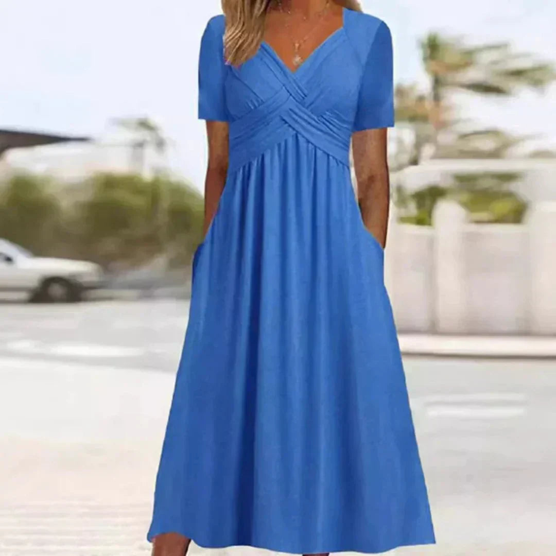 CELESTE – ELEGANT MAXI DRESS WITH POCKETS