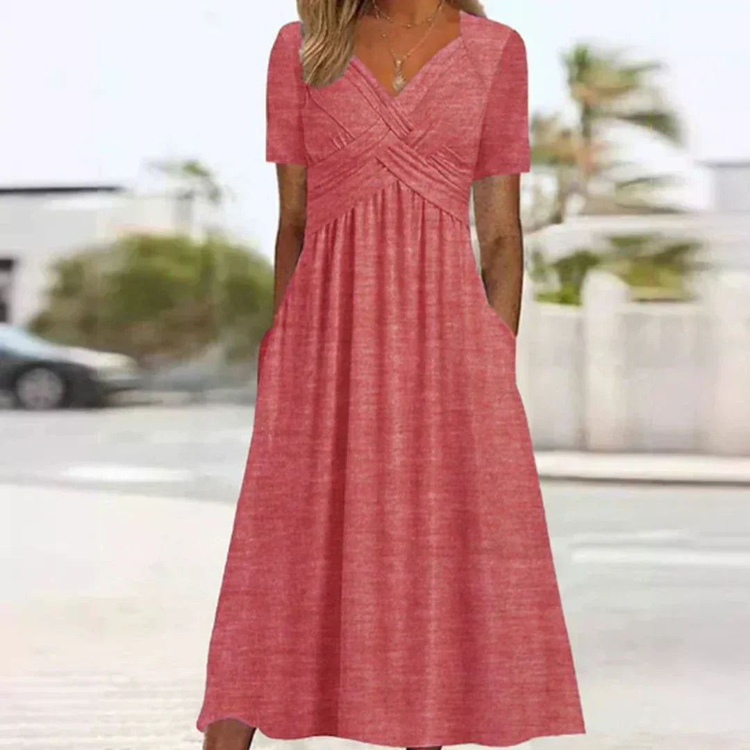 CELESTE – ELEGANT MAXI DRESS WITH POCKETS