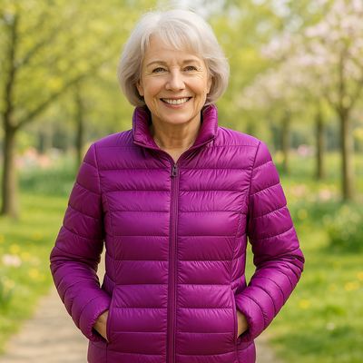 THE SERENA PUFFER JACKET | PURPLE