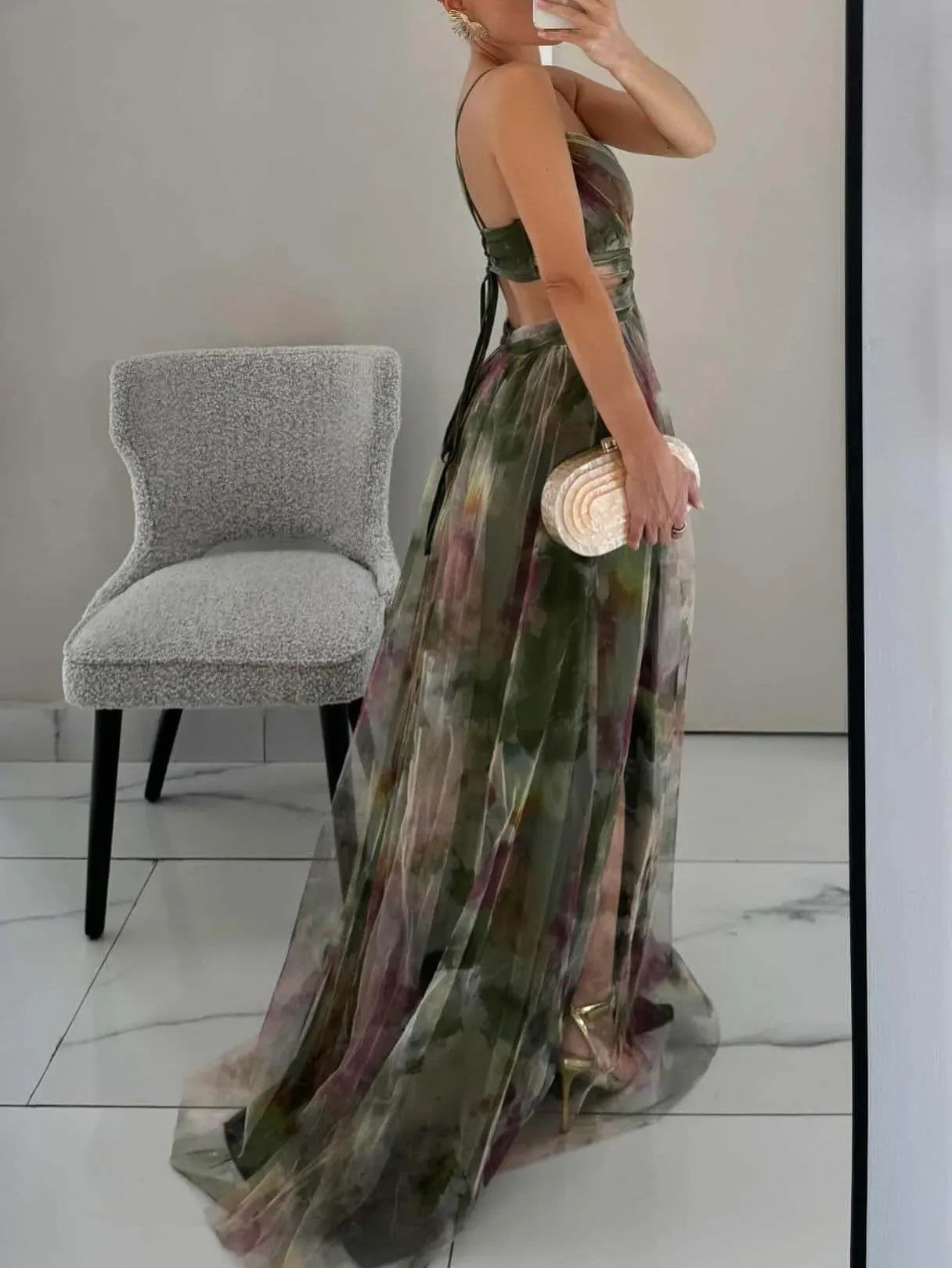 SELENE – ELEGANT PLEATED OCCASION DRESS