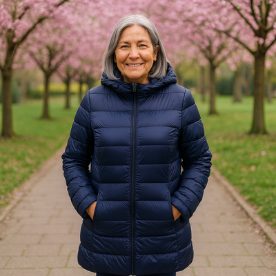 THE LIORA LONG PUFFER COAT | DARKBLUE