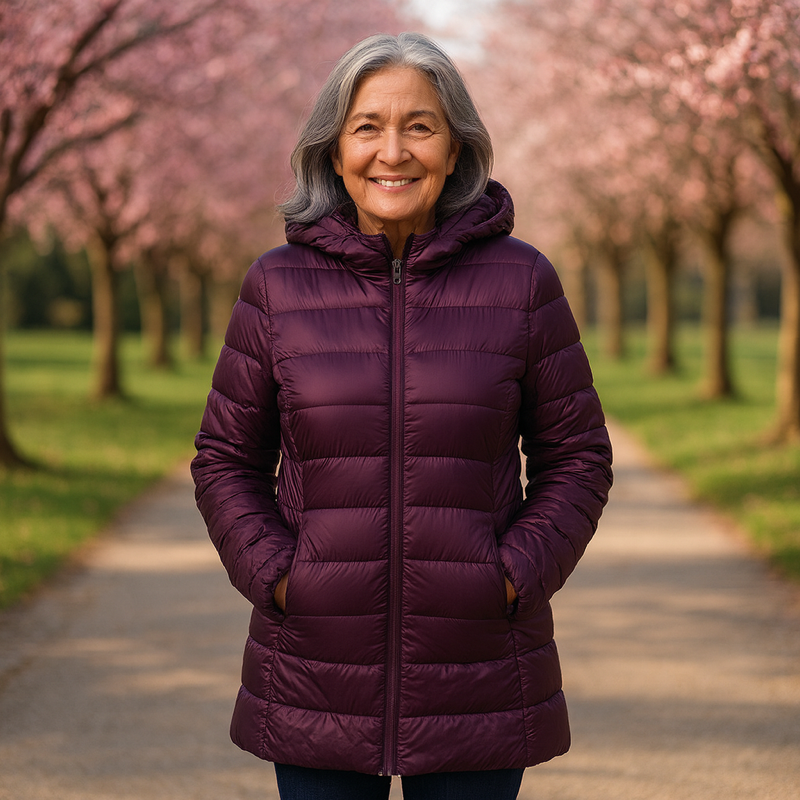 THE LIORA LONG PUFFER COAT | PURPLE