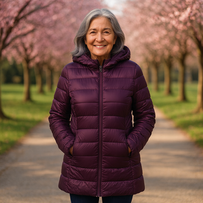 THE LIORA LONG PUFFER COAT | PURPLE