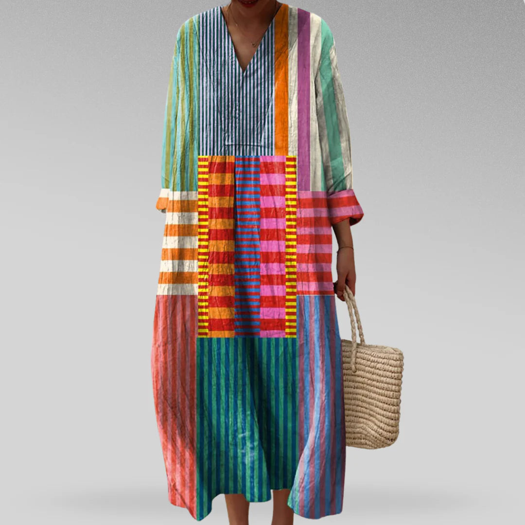 CELESTE | COLORBLOCK MAXI DRESS