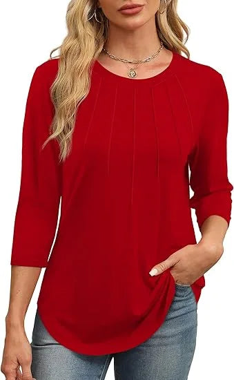 THE SERENYA | PLEATED BLOUSE