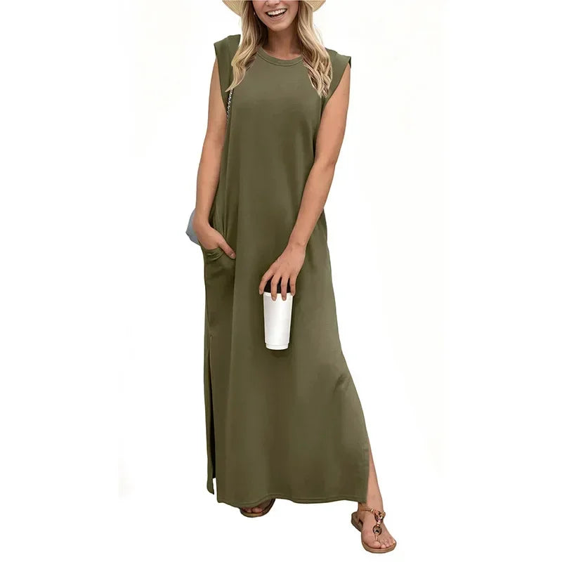 MARÉLLE | SIMPLE SLIT DRESS