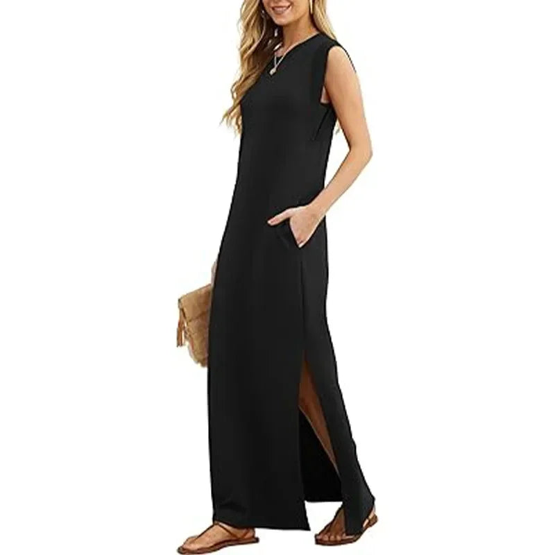 MARÉLLE | SIMPLE SLIT DRESS