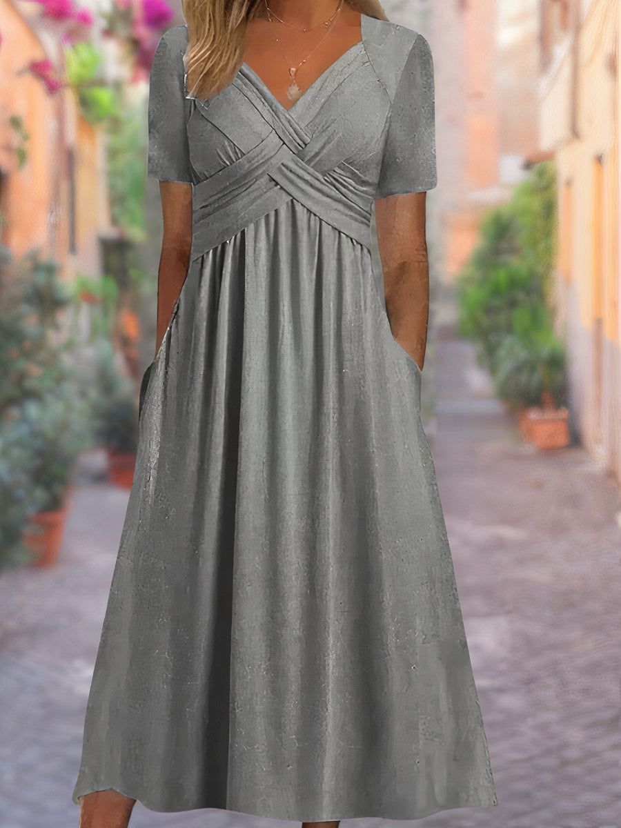SAVINA | COMFORTABLE V-NECK DRESS
