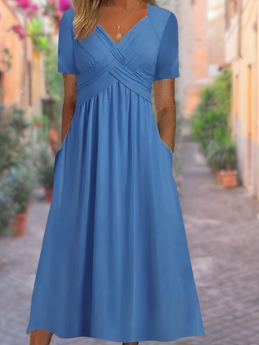 SAVINA | COMFORTABLE V-NECK DRESS