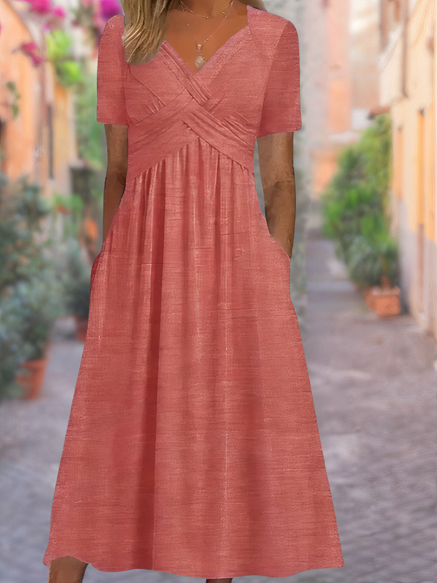 SAVINA | COMFORTABLE V-NECK DRESS