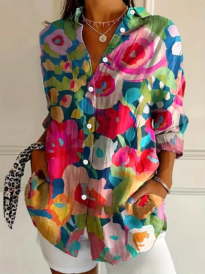 SERENNA | COLOURFUL PATTERN BLOUSE