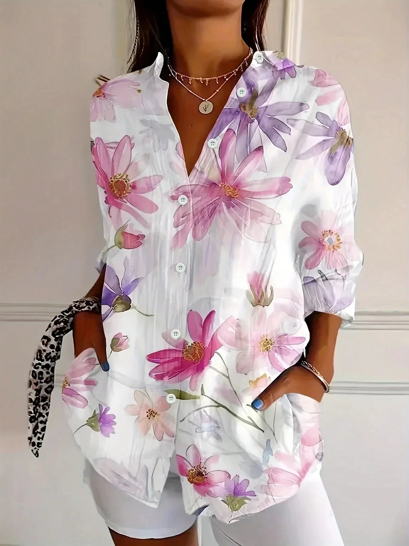 SERENNA | COLOURFUL PATTERN BLOUSE
