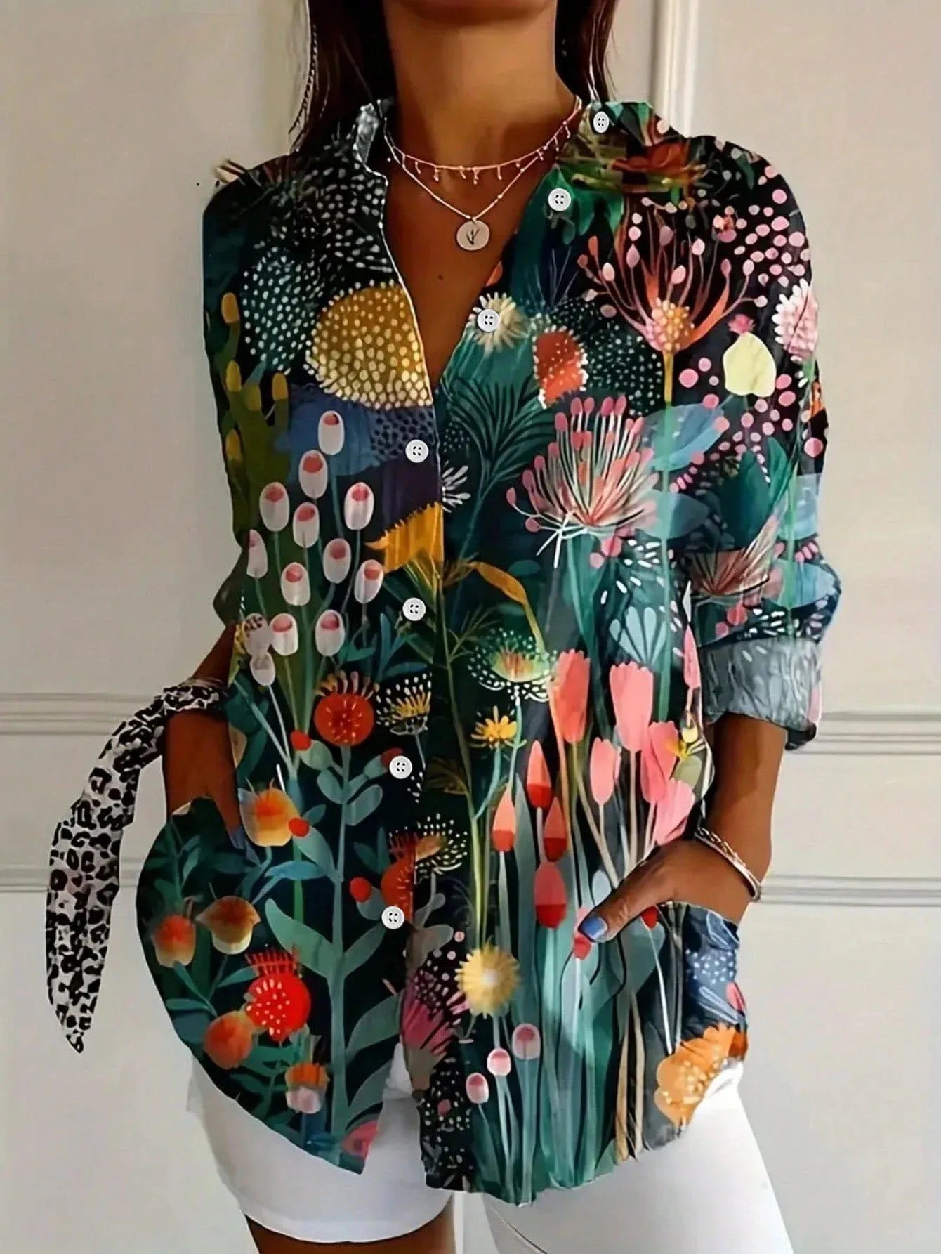 SERENNA | COLOURFUL PATTERN BLOUSE