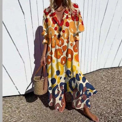 ISLA – BOHO PUFF SLEEVE MAXI DRESS