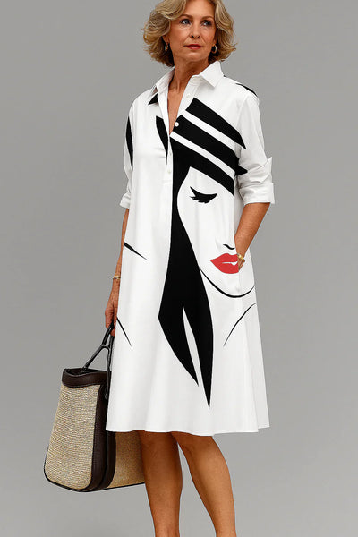 MAELIS | PLAYFUL PATTERNED SHIRT DRESS