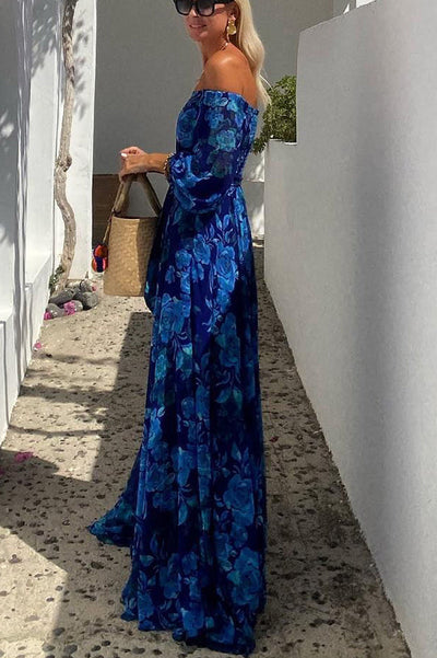 SIERRA – ROMANTIC BLOOM OFF-SHOULDER MAXI DRESS
