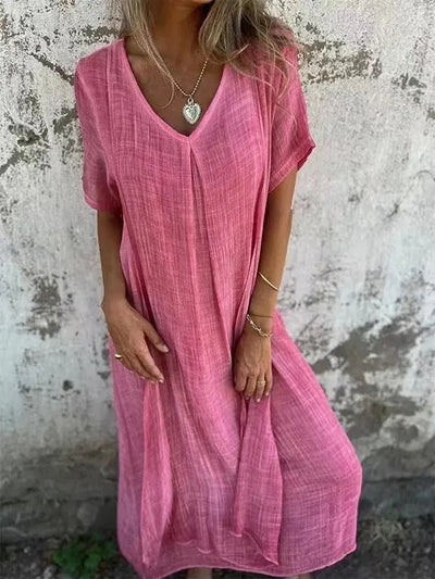 SOLENE – LIGHTWEIGHT COTTON LINEN LONG DRESS