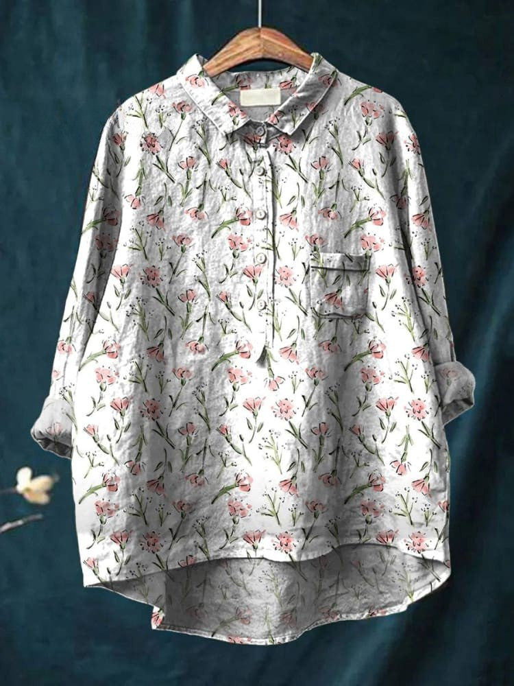 CALLISTA – CASUAL PINK FLORAL SHIRT