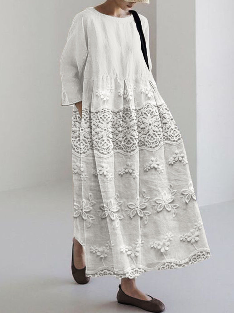 AYLÉA™ | LACE PRINTED DRESS