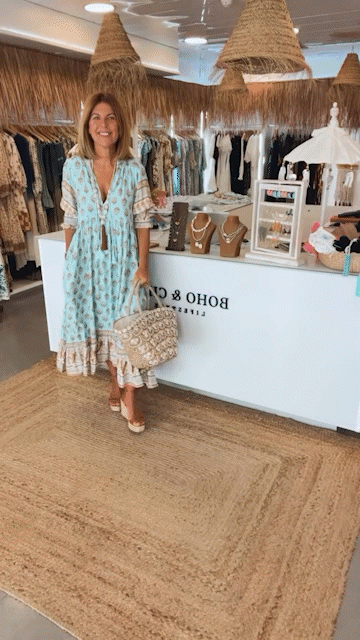 MARIBELLE – BOHO LANTERN SLEEVE MAXI DRESS