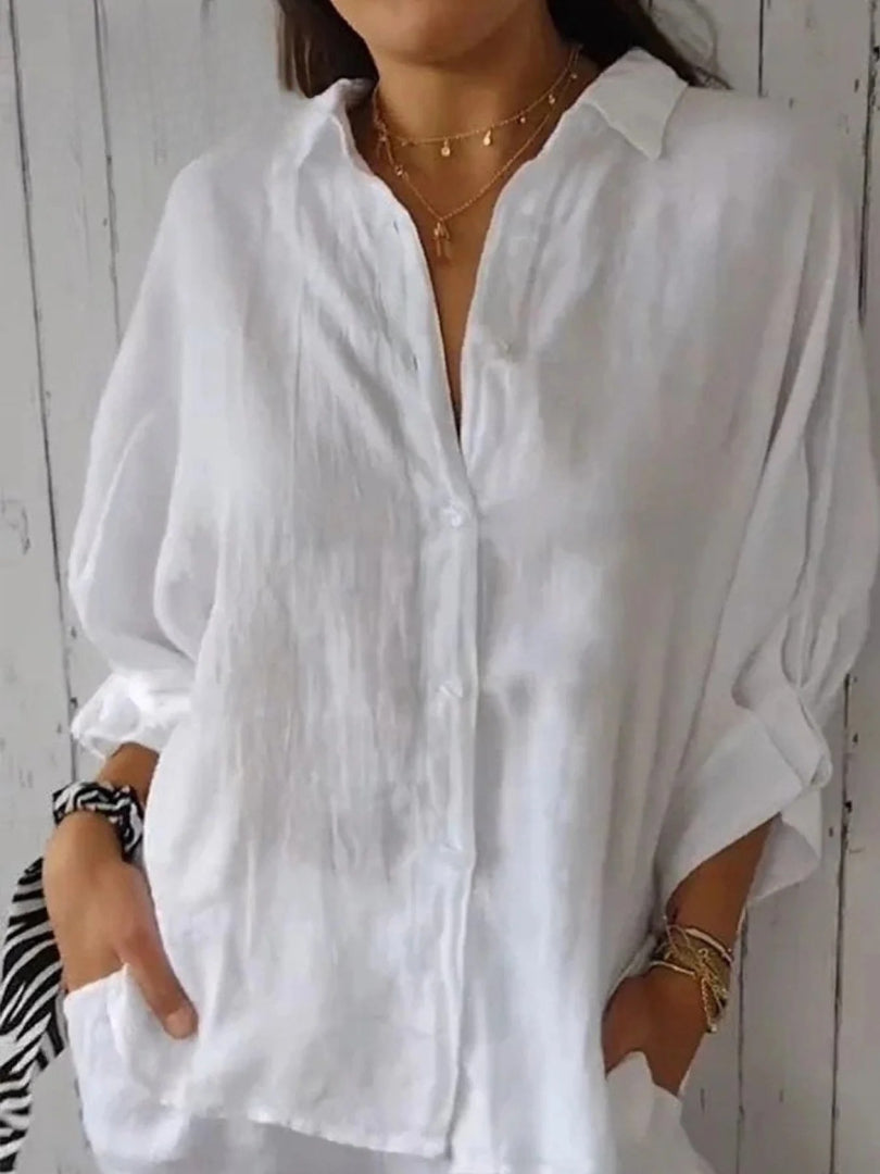 CALLARA – LACE-UP RELAXED SHIRT