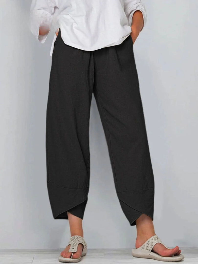 ELOWRA – SUMMER COTTON-LINEN WIDE LEG PANTS