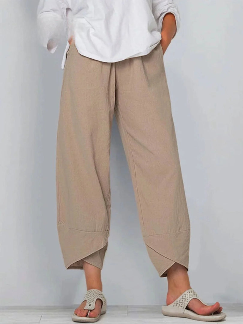 ELOWRA – SUMMER COTTON-LINEN WIDE LEG PANTS