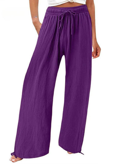 MAELIS – COTTON LINEN LOOSE WIDE LEG PANTS