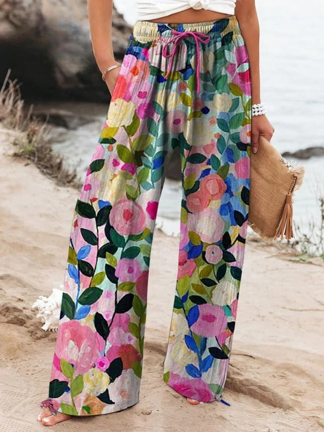 ISALE – COLORFUL FLORAL COTTON LINEN SHIRT